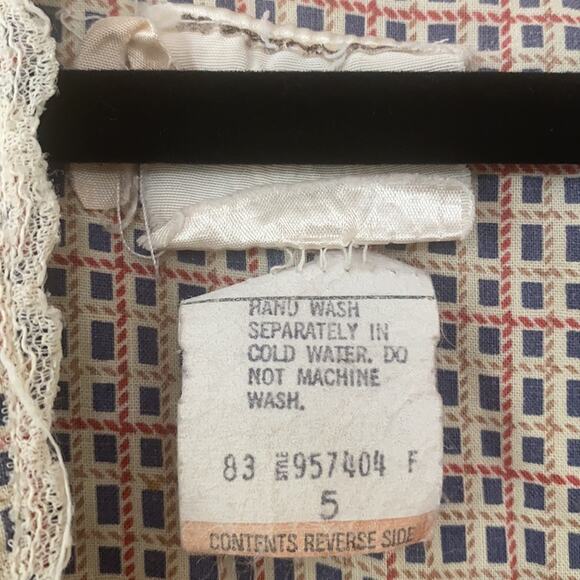 Gunne Sax VTG 1970s RARE Print Birds & Bees Dress - Picture 5 of 10